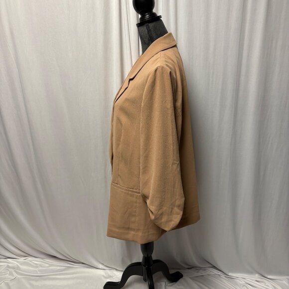 LC Lauren Conrad Blazer Womens Size 1X Camel Tan 1 Button Jacket Office Casual - Picture 4 of 10